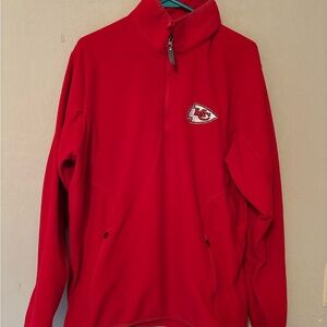 Antigua KC Chiefs Vibrant Red Fleece Jacket  Size Large Mens